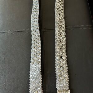 Elegant Silver Rhinestone Belt